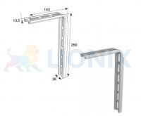 DoorHan DH24612: Кронштейн крепления горизонтальных направляющих универсальный фото