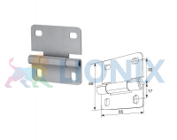 DoorHan N25233-1NR: Внутренняя петля для панелей с новой формой профиля (нержавеющая сталь 2мм) фото