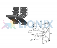 DoorHan N25234-33R/RAL9003: Опора ролика сдвоенная удлиненная для панелей с новой формой профиля RAL9003 фото
