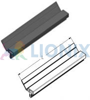 ALUTECH:  417500198 - Вставка уплотнительная  RSS-14T-2290. Уплотнитель боковой для гаражных ворот. фото