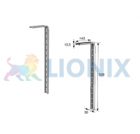 DoorHan DH24612-1: Кронштейн крепления горизонтальных направляющих универсальный L=500мм фото