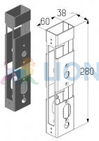 ALUTECH: 418700190 - Корпус замка анти-паник В PED-2503. Замок для калитки Алютех серия Trend фото