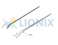 DoorHan 22989-B: Изгиб укороченный (R=381) L=1010 облегченный для низкого подъема фото