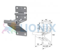 DoorHan N25234-3NR: Боковая опора удлиненная с держателем ролика (нержавеющая сталь 2мм) фото