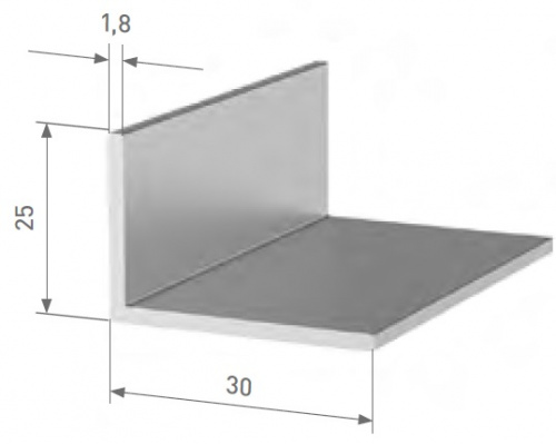 ALUTECH AES30x20: Уголок концевой AES30x20 (цв. 00 - Неокрашенный) фото