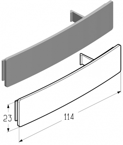 ALUTECH:407230500 - Крышка  RLG003.226.10, цвет слоновая кость. Накладка для ручки фото